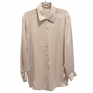Ramy Brook “Kolby” blouse in color sandstone.
